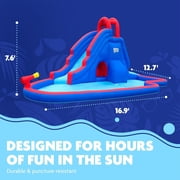 Sunny & Fun Fun Inflatable Kiddie Water Slide with Pool for Backyard