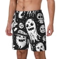 thumbnail image 1 of Kdxio Black White Spooky Ghosts Print Mens Swim Shorts with Mesh Lining, Breathable and Quick-Drying, Adjustable Waist, Privacy Pocket-XX-Large, 1 of 6