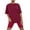 Red, variant on Chbgutlmr Womens Summer Outfits Crewneck 1/2 Sleeve Striped Tshirts Slim Fitted Shorts Comfy Loungewear Sets