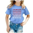 thumbnail image 2 of JIAYUE Kids Tops Valentines Day Cartoon Print Short Sleeve Crew Neck Pull-On Lightweight T Shirt For Children Relaxed Basic Tops, 2 of 4