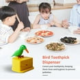 thumbnail image 4 of spellwife Toothpick Box Toothpick Storage Case Automatic Dispenser Bird Shape ABS Plastic Holder, Green, Yellow, 4 of 8