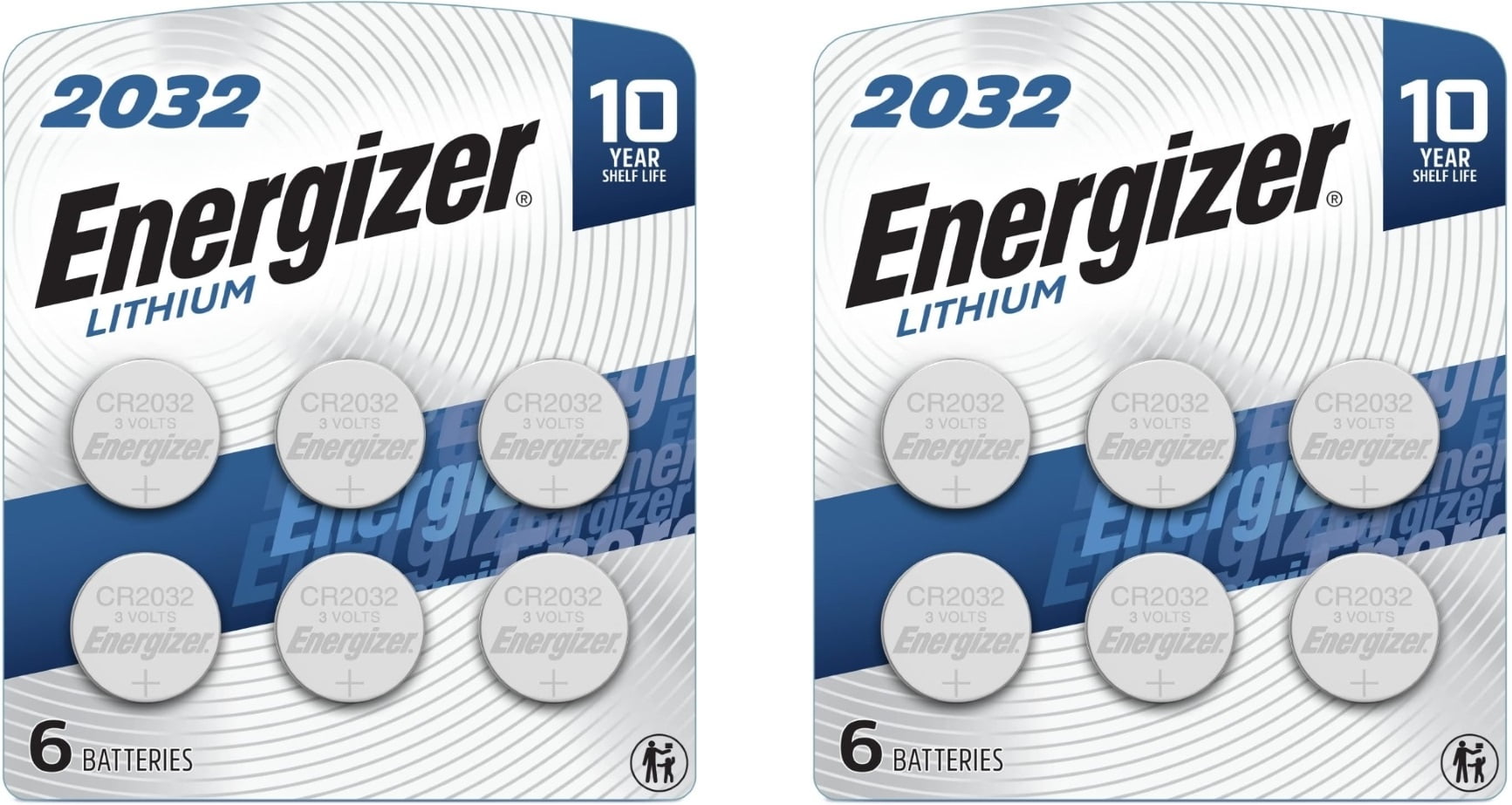 Energizer 2032 Lithium Coin Battery, 6 Pack (2 Pack)