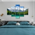thumbnail image 3 of TISHIRON 5PCS Framed Landscape Theme Canvas Wall Art Set,60"x32" Mountain with Emerald Lake Wall Canvas Art Decor, 3 of 7