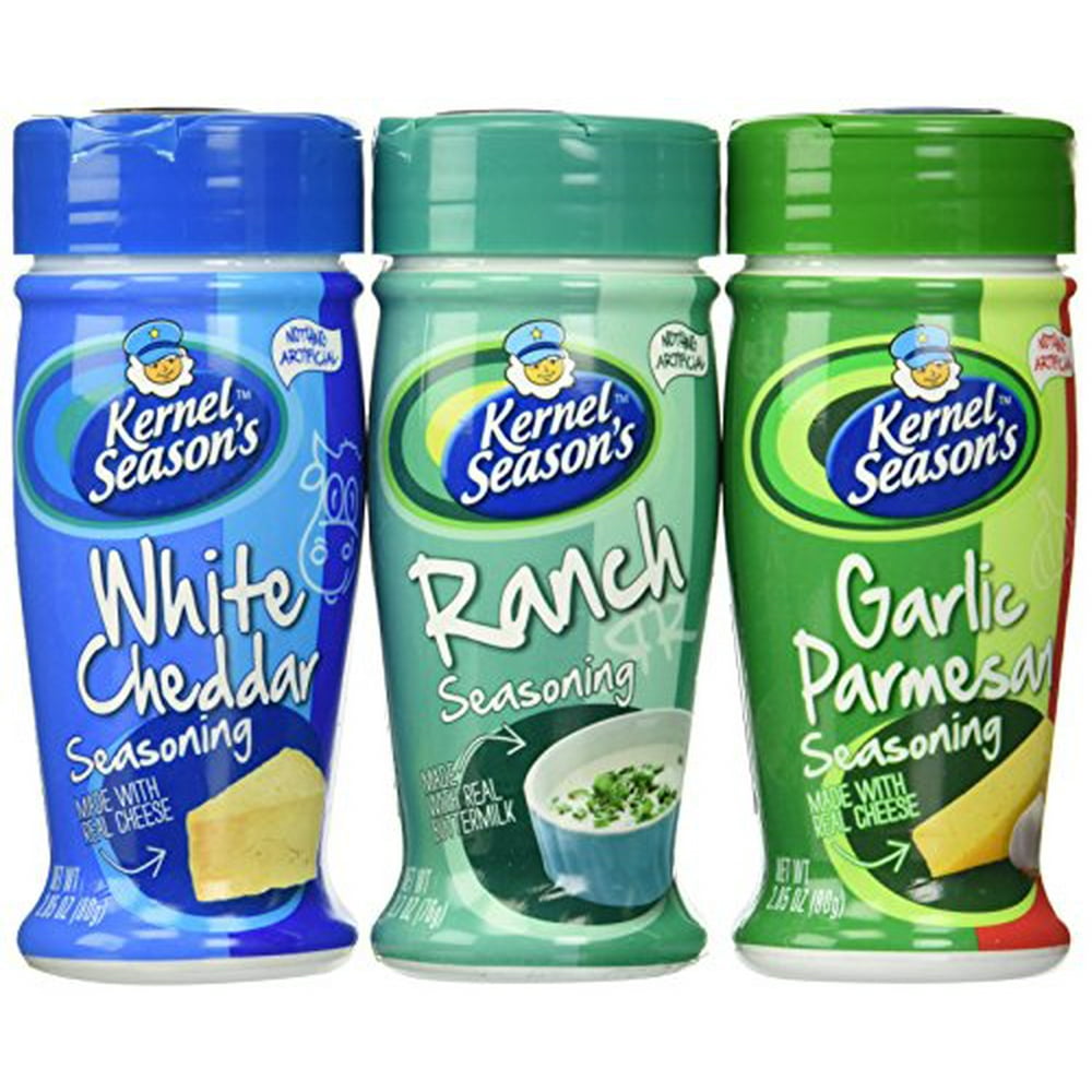 Kernel Season's Popcorn Seasoning Variety Pack of 3 Ranch, Parmesan