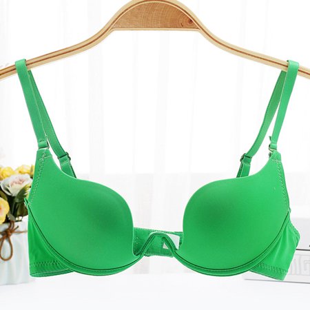 

Women Girl Sexy Deep-U Low Cut Solid Color Backless Padded Bra Push-Up Underwear