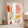 thumbnail image 3 of Mid Century Blackout Curtains Hippie Minimalism Curtains & Drapes, Hippie Watercolor Curtains Abstract Artwork Black Out Curtains, Aesthetic Circle Swirl Window Drapes Pink Beige Red Grey Decor, 3 of 6