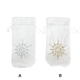 thumbnail image 3 of Matsuzay Funda navideña de felpa para botella de vino, bolsa bordada de copo de nieve con cordón, de comedor, cerveza, fiesta de Navidad, Bar, Kits de decoración para fiestas Dorado Matsuzay  HA068791-02, 3 of 6