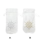 thumbnail image 5 of Funda navideña de felpa Toystoory para botella de vino con cordón bordado de copos de nieve Blanco HA068791-01, 5 of 6