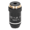 thumbnail image 4 of 2X Biological Microscope Lens, 195 Achromatic Black Objective Lens 100X Oil High Power Objective Interface 20.2mm Thread, 4 of 8