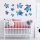 thumbnail image 2 of 12 Piezas Pegatinas de Pared de Tortuga Marina Pegatinas de Vinilo de Tortuga Pegatinas de Océano Subacuático Pegatinas de Pared Impermeables Decoración para el Hogar Oficina Sala de Estar Pared Baño Inodoro (Azul) JM, 2 of 4