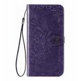 thumbnail image 1 of 3D Embossing Datura Flip Floral Wallet Case Compatible Case for iPhone 11 6.1 inch, 1 of 7