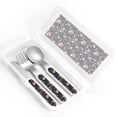 thumbnail image 4 of Salouo Cute Foxes Pattern 3 Pieces Toddler Utensils, Kids Silverware Set Stainless Steel Utensils for Kids Children Safe Spoons Forks & Knife Dishwasher Safe, 4 of 8