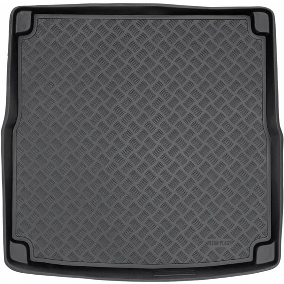 Rezaw-Plast Cargo Mat for Audi A4 Wagon Station B8 2007 2008 2009 2010 2011 2012 2013 2014 2015 Custom Fit PE Odorless Tailored Trunk Liner Black