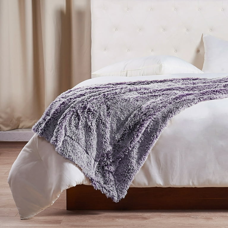 Home Soft Things Woolly Mammoth Throw Purple 50 x 60