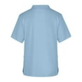 thumbnail image 3 of amkenre Work Tops for Women Summer T-Shirts with Pockets Tight V-Neck Solid Color Short Sleeve Trendy formal Ladies Workwear Casual Comfortable Working Uniform Clothes, 3 of 6