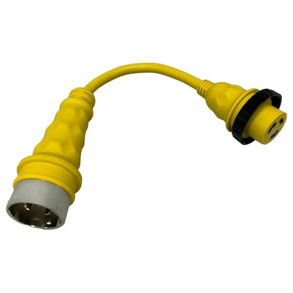 Marine & RV Cords 125/250v 50 Amp Male x 125v 30a Amp Female Marine Shore Power Pigtail Boat Adapter - 31503
