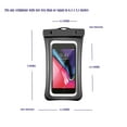 thumbnail image 3 of Transparent Mobile Pouch, Waterproof, Snow Resistant, Dirt Protection Cover for Mobile Gadgets, Protective Case (Black), 3 of 5