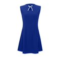 thumbnail image 3 of WILLBEST Vestido Floreado Para Mujer, Vestido Informal De Verano De Color Liso Sin Mangas, Ajustado, Elástico, Cuello Redondo, Con Cremallera Y Cómodo Y Transpirable., 3 of 3