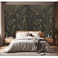 thumbnail image 2 of - Forest Landscapes Woodland Tree Fabric Wallpaper Living Room Bedroom Bathroom Jungle Wall Mural- not Peel and Stick）, 2 of 3