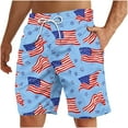 thumbnail image 2 of cllios Big and Tall Swim Trunks for Men 4th of July 5 Bathing Suits Quick Dry 5 Inch Beach Shorts with Pockets, 2 of 4