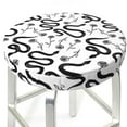 thumbnail image 3 of Fotbe Hand Drawn Snake Stool Covers Round,Waterproof Round Bar Stool Covers Bar Chair Covers Washable Stool Cushion Slipcover for 12-14 Inch Chair-13 inch, 3 of 7