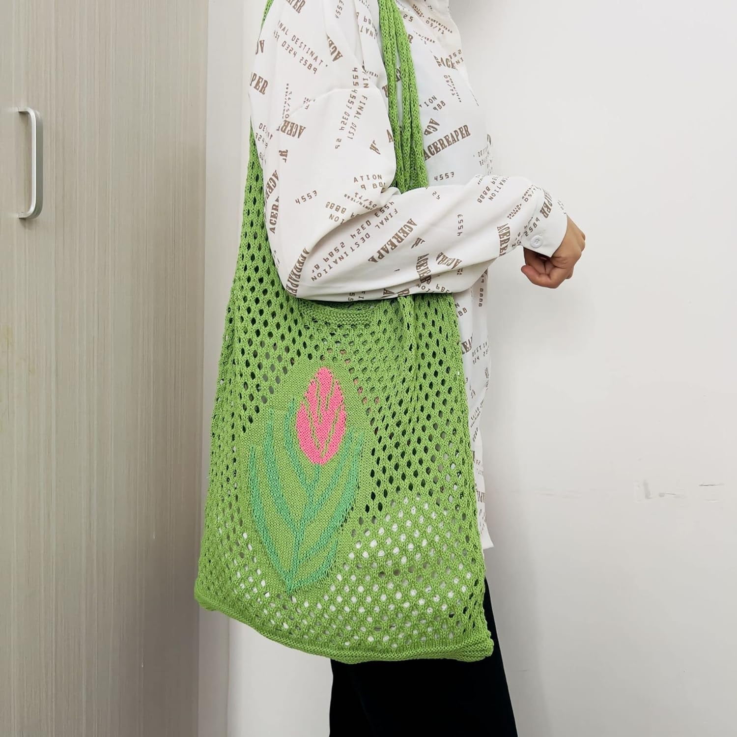 Kukuzhu Fairy Tote Bag Aesthetic Tote Bag Y2k Bag Tote Bag Aesthetic Y2k Crochet Tote Bag Aesthetic