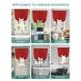 thumbnail image 5 of Red Burlap Texture Tie Up Curtains for Windows 45 Inch Length Balloon Curtains Kitchen Adjustable Balloon Window Shade Farmhouse Vintage Red Tie Up Valance Bathroom Curtain Window 42"x45", 5 of 6