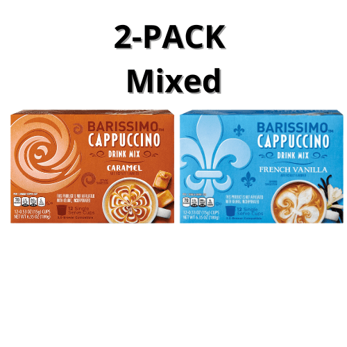 Barissimo Cappuccino Mixed Caramel and French Vanilla 2-Pack,6.35oz,12ct