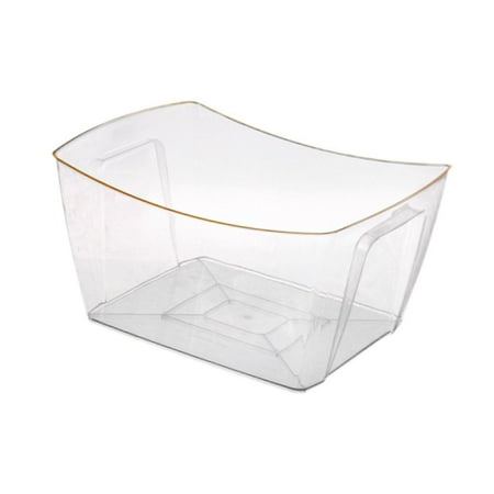 deevoka Ice Bucket Portable with Handle Beverage Tub for Champagne Beer Bottles Gold Side 12L