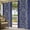 Blue, variant on Outdoor Curtains for Patio Waterproof, Japanese Outdoor Privacy Panels Grommet, Beige Farmhouse Retro Floral Leaf Pattern Blackout Outside Curtains for Porch/Cabana/Pergola/Gazebo 54"x95", 2 Panels