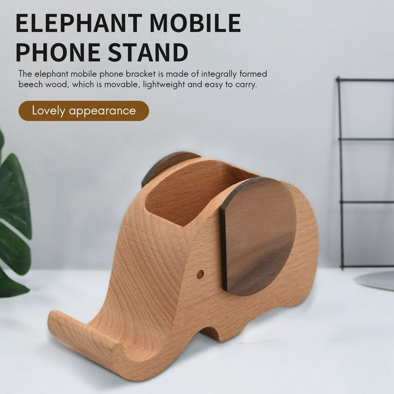 Pen Pencil Holder With Cell Phone Holder, Multifunctional Elephant