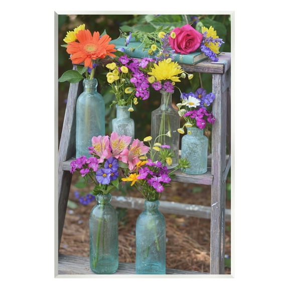 Stupell Industries Country Flower Jars Botanical & Floral Photography Unframed Art Print Wall Art, 10 x 15