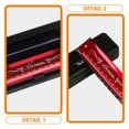 thumbnail image 3 of OULII Harmonica pour Débutants Instrument de Musique en Métal Rouge pour Étudiants et Adultes Usage à Domicile, 3 of 8