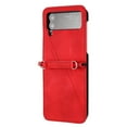 thumbnail image 3 of Allytechgroup Slim Case for Samsung Galaxy Z Flip4, Crossbody Shoulder Strap Anti-Scratch Shockproof Bumper Retro Case Cover for Girls Women, Red, 3 of 11
