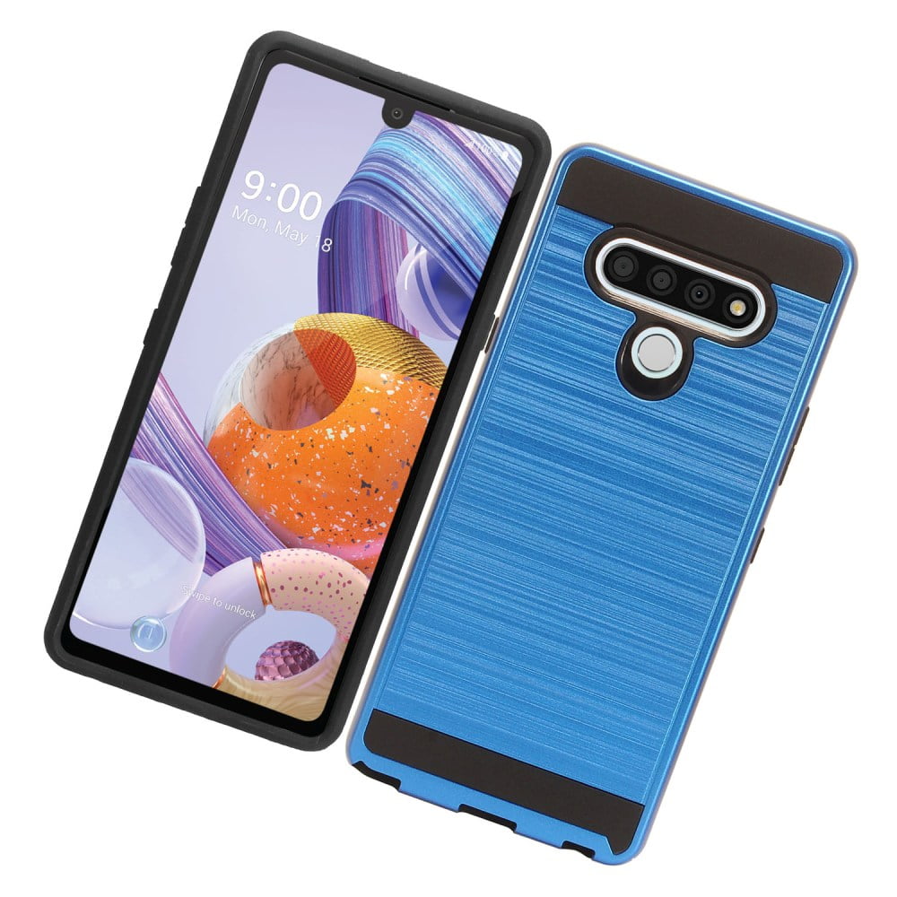 LG Stylo 6 Phone Case [Drop Protection] Hybrid Armor Brushed Texture