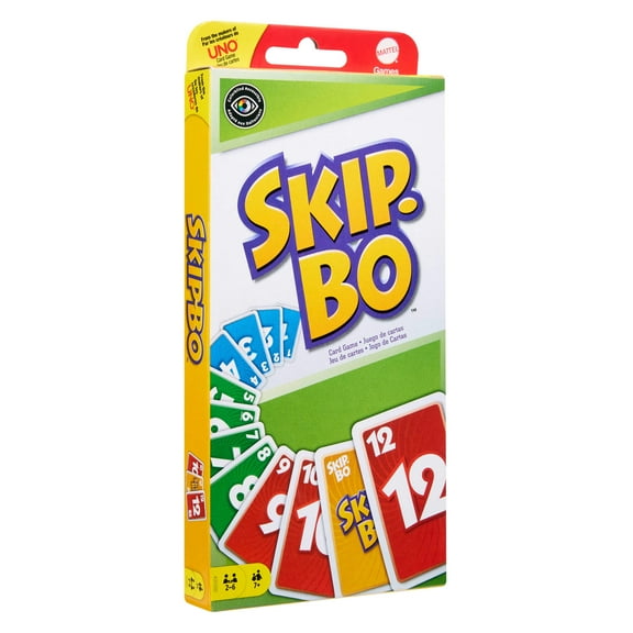 Skip-Bo Card Game for Kids, Adults & Game Night, Play Numbers in Order, 2 to 6 Players