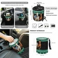 thumbnail image 4 of Renewold American Tribal Horse Green 12 Pcs Car Seat Covers Set, with Steering Wheel Cover Seat Belt Pads Armrest Prorector Trash Bin Sunglass Pocket Rear View Mirror Cover Coaster Keychain, 4 of 7
