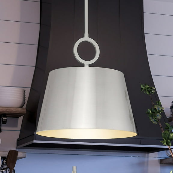 Luxury New Traditional Pendant, 11.875H x 12.375W, with Tranditional Style, Brushed Nickel, UHP4264 by Urban Ambiance