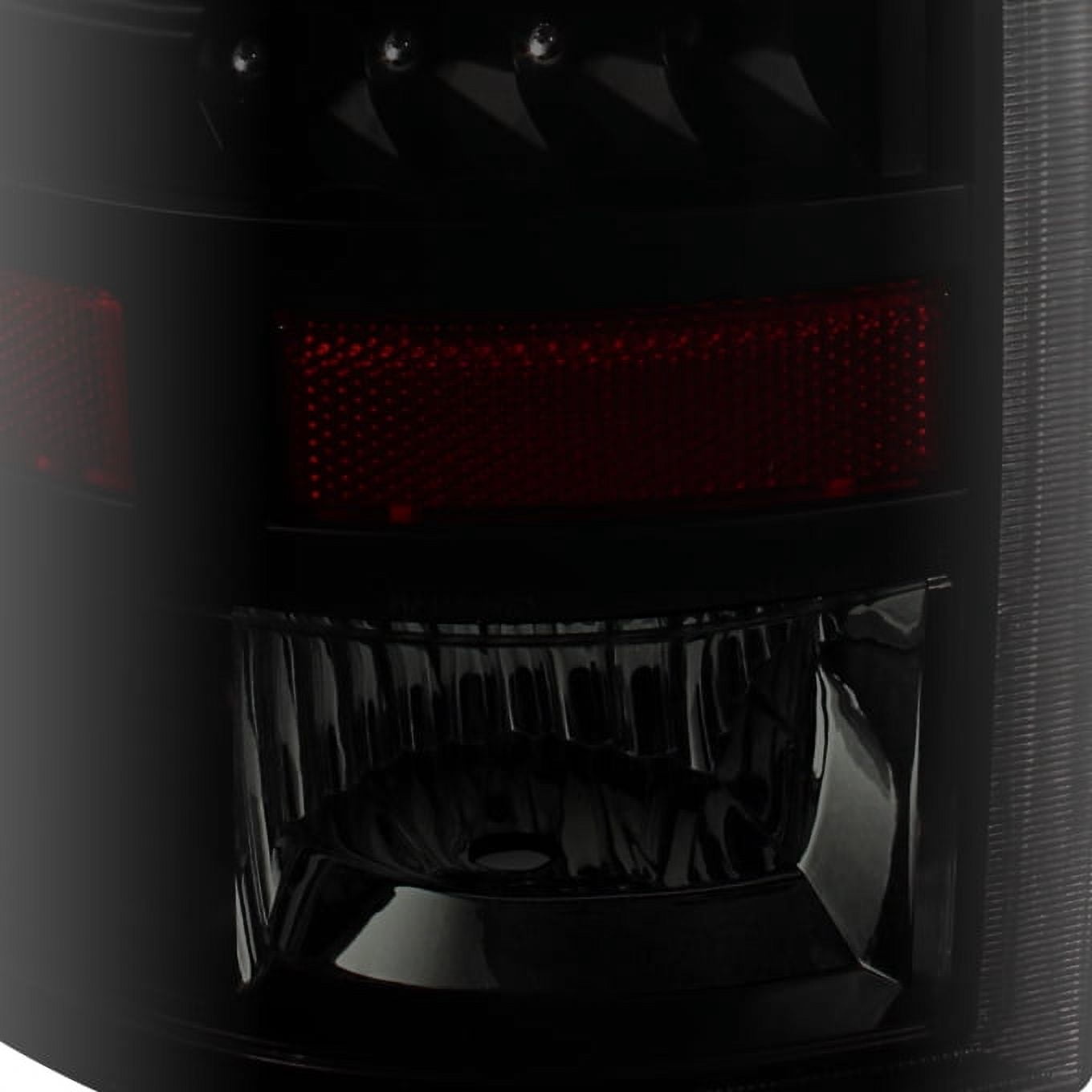 AKKON - Fits Black Smoked 2009-2018 Dodge Ram 1500 10-18 Ram 2500 3500 Pickup Truck LED Tail Lights Driver+Passenger Pair Set