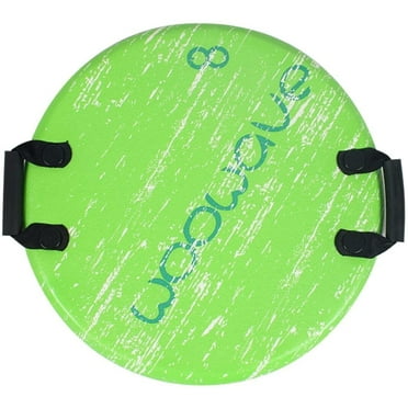 WOOWAVE Foam Sleds for Kids Super Lightweight 21 inch Saucer Snow Sled with PE Core and Slick Bottom Disc Toboggan (green)