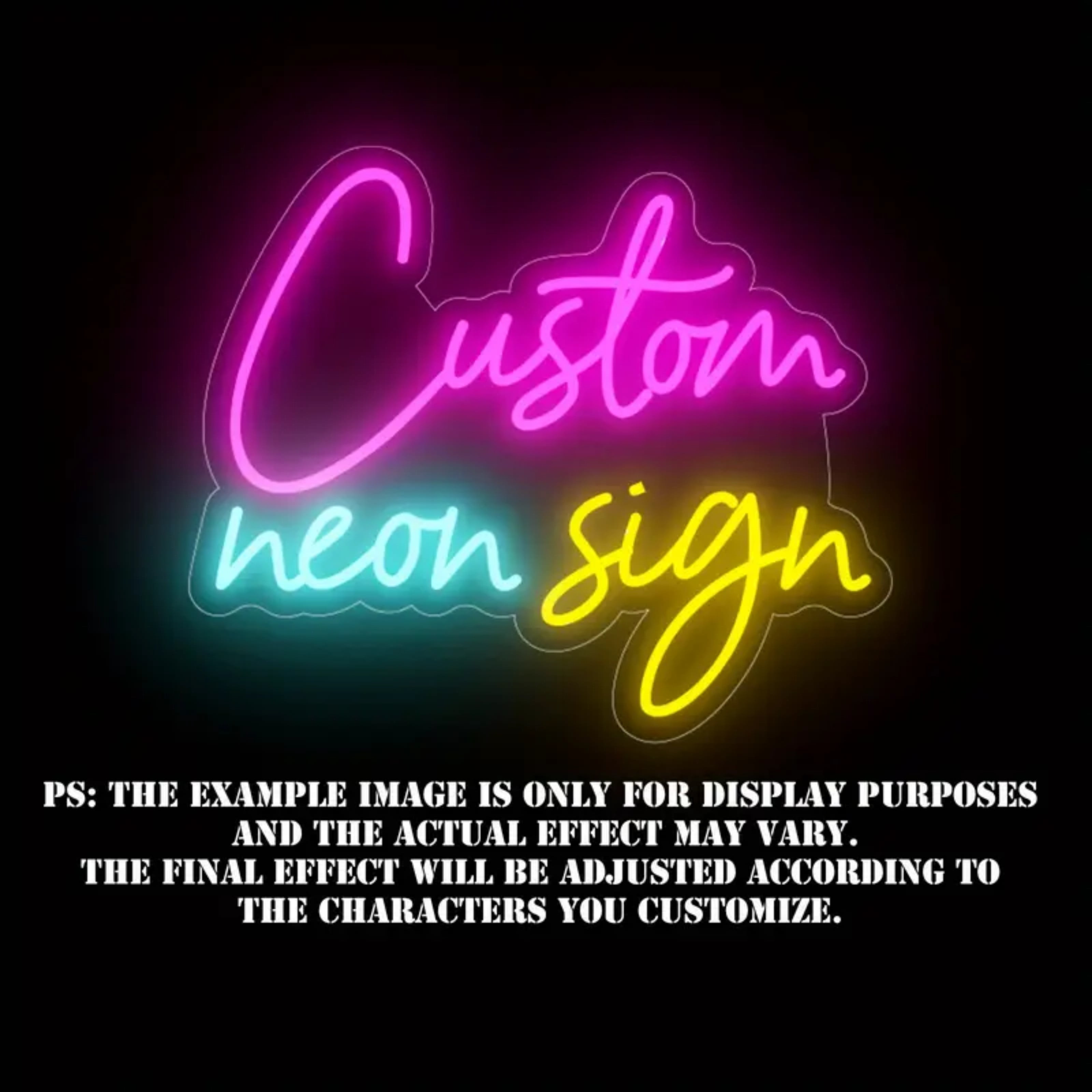 UPONRAY Two Lines Multicolor Custom Neon Signs, Usb Powered with Adjustable Brightness Wall Decor for Gifts, Ice Blue + Pink