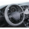 thumbnail image 4 of (2 pack) Auto Drive 1PC Stitch Steering Wheel Cover Gray - Universal Fit for Car SUV Truck, 4 of 9