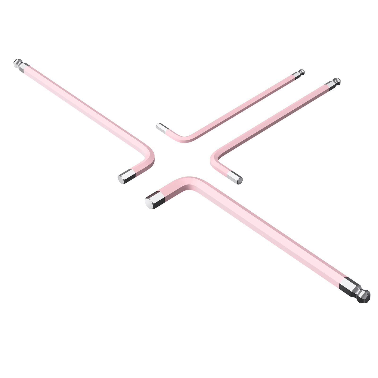COLFULINE 9-Piece Pink Long Ball End Hex Key Set, Cr-V Allen Wrench Kit with Color-Coded Sizes (1.5-10mm) - Ideal Gift for Women, Perfect for Home Repair, DIY Projects, Bike & Furniture Maintenance