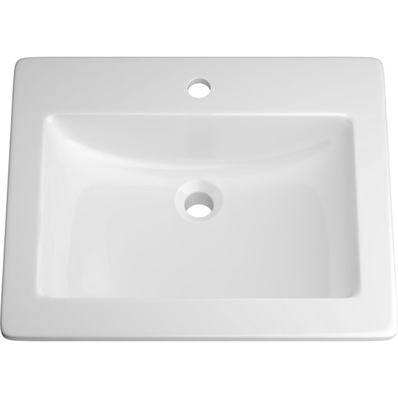 Proflo PF21181WH Hoffman 21-1/4" Rectangular Vitreous China Drop In Bathroom Sink - White