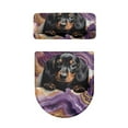 thumbnail image 5 of COEQINE Toilet Lid Dust Cover 2 Pcs Set, Machine Washable Stretchable Easy to Clean Toilet Lid Covers for Bathroom Decor, Dachshund Dog Violet Marble, 5 of 7