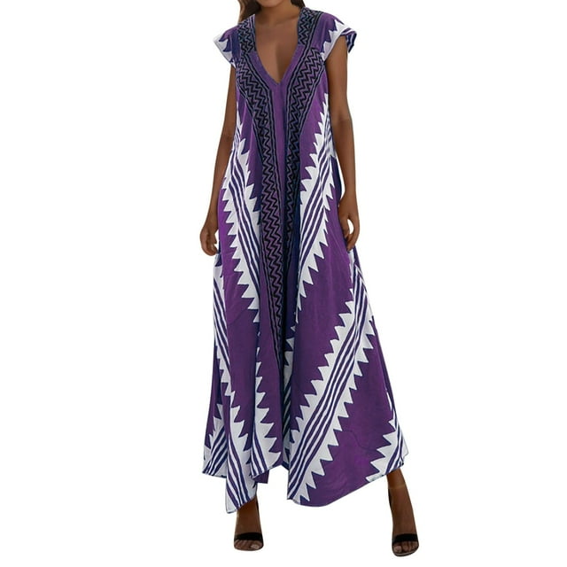 SZXZYGS Robes Midi pour Femmes Été Décontracté Femmes 2023 Été Style Plage Femme Robe Longue à Col en V Coupe Ajustée Sans Manches Robe de Soirée Décontractée Maxi Robes de Boîte de Nuit 2024