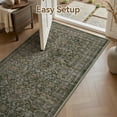 thumbnail image 4 of SIXHOME 2'x10' Vintage Distressed Area Rug Soft Washable Non-Slip Carpet American Classic Retro Rug with Geometric Rugs for Living Room Bedroom Neutral Home Decor Green, 4 of 6
