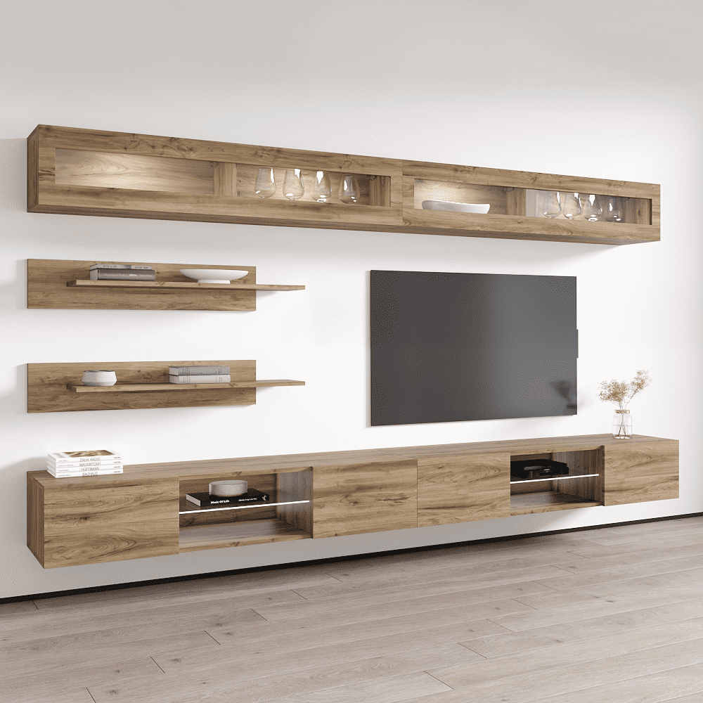 Fly I2 33TV Wall Mounted Floating Modern Entertainment Center