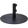 thumbnail image 2 of XNKOLMJ 34  Round Steel Plate Patio Umbrella Base  Heavy Duty Stand Weight with 4 Anti-Slip Pads for Outdoor Market Table Umbrella  Black, 2 of 7