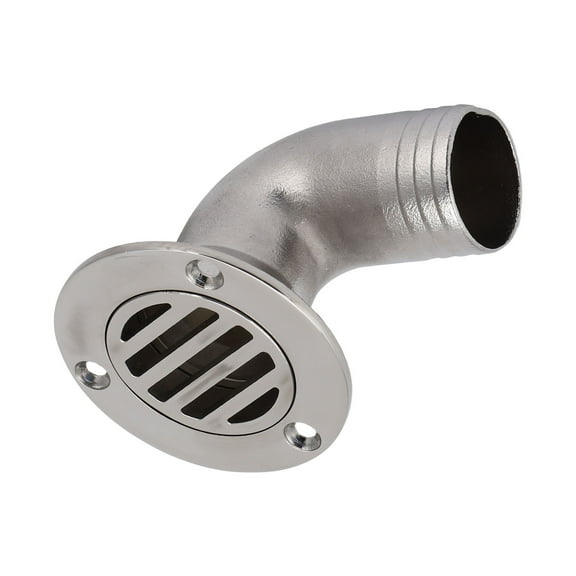 90 Degree Deck Drain Scupper 1.5in OD 316 Stainless Steel Plumbing Fittings for Marine Boat Yacht